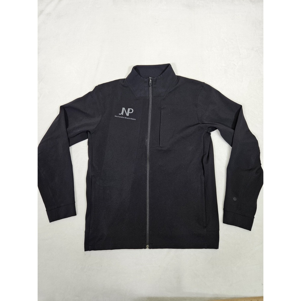 Lululemon Men's Sojourn Fleece Lined Full Zip‎ Black Jacket XL LOGO